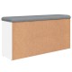 Fehér szerelt fa cipőtároló pad 102 x 32 x 50 cm Fehér szerelt fa cipőtároló pad 102 x 32 x 50 cm