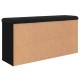 Fekete szerelt fa cipőtároló pad 102 x 32 x 50 cm