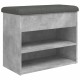 Betonszürke szerelt fa cipőtároló pad 62 x 32 x 50 cm