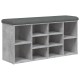 Betonszürke szerelt fa cipőtároló pad 102 x 32 x 50 cm Betonszürke szerelt fa cipőtároló pad 102 x 32 x 50 cm