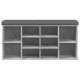 Betonszürke szerelt fa cipőtároló pad 102 x 32 x 50 cm Betonszürke szerelt fa cipőtároló pad 102 x 32 x 50 cm