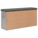 Betonszürke szerelt fa cipőtároló pad 102 x 32 x 50 cm Betonszürke szerelt fa cipőtároló pad 102 x 32 x 50 cm