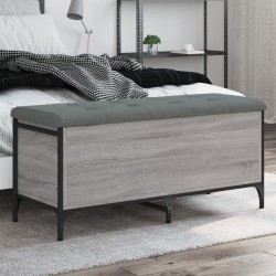 Szürke sonoma színű szerelt fa tárolópad 102 x 42 x 45 cm