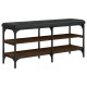 Barna tölgy színű szerelt fa cipőtároló pad 102 x 32 x 47 cm Barna tölgy színű szerelt fa cipőtároló pad 102 x 32 x 47 cm