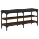 Barna tölgy színű szerelt fa cipőtároló pad 102 x 32 x 47 cm Barna tölgy színű szerelt fa cipőtároló pad 102 x 32 x 47 cm