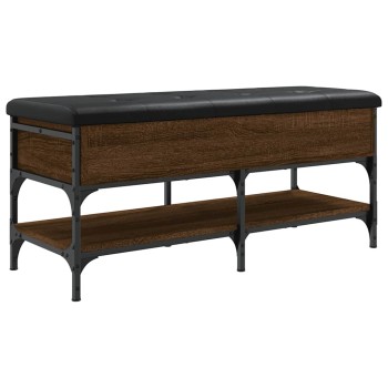 Barna tölgy színű szerelt fa cipőpolc 102 x 42 x 45 cm