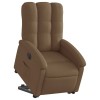 Elektromos felállást segítő barna szövet dönthető fotel