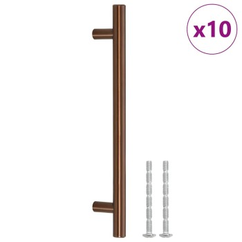 10 db bronz rozsdamentes acél szekrényfogantyú 160 mm