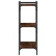 3 szintes barna tölgyszínű fa könyvespolc 60x30x86 cm
