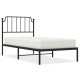Fekete fém ágykeret fejtámlával 90 x 200 cm Fekete fém ágykeret fejtámlával 90 x 200 cm