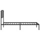 Fekete fém ágykeret fejtámlával 90 x 200 cm Fekete fém ágykeret fejtámlával 90 x 200 cm