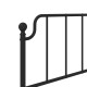 Fekete fém ágykeret fejtámlával 90 x 200 cm Fekete fém ágykeret fejtámlával 90 x 200 cm
