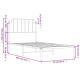 Fekete fém ágykeret fejtámlával 90 x 200 cm Fekete fém ágykeret fejtámlával 90 x 200 cm