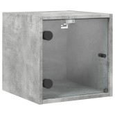2 db betonszürke éjjeliszekrény üvegajtóval 35 x 37 x 35 cm 2 db betonszürke éjjeliszekrény üvegajtóval 35 x 37 x 35 cm