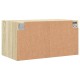 2 db sonoma tölgy színű faliszekrény üvegajtókkal 68,5x37x35 cm
