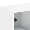 Fehér kisszekrény üvegajtókkal 69x37x100 cm