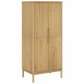 Floro viaszbarna tömör fenyőfa szekrény 77 x 53 x 171 cm