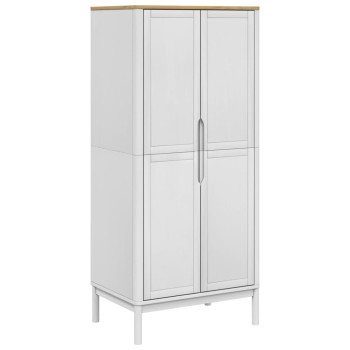 Floro fehér tömör fenyőfa szekrény 77 x 53 x 171 cm