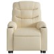 Elektromos felállást segítő krémszínű szövet dönthető fotel