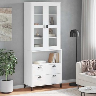 Viken fehér tömör fenyőfa magasszekrény 80 x 40 x 200 cm