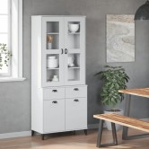 Viken fehér tömör fenyőfa magasszekrény 80 x 40 x 190 cm