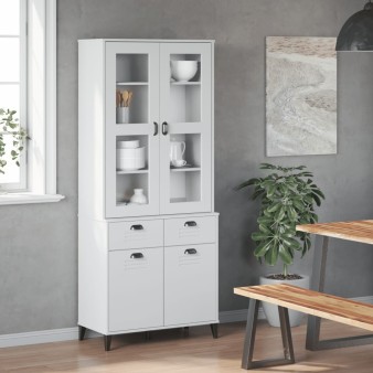Viken fehér tömör fenyőfa magasszekrény 80 x 40 x 190 cm