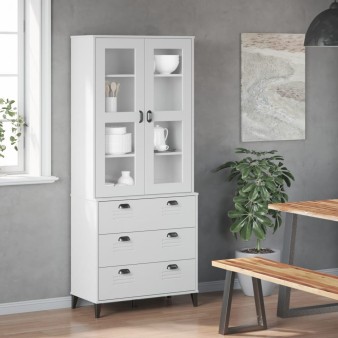 Viken fehér tömör fenyőfa magasszekrény 80 x 40 x 190 cm