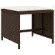 4 db barna polyrattan kerti szék párnával 41 x 41 x 36 cm