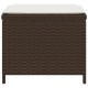 4 db barna polyrattan kerti szék párnával 41 x 41 x 36 cm