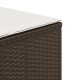 4 db barna polyrattan kerti szék párnával 41 x 41 x 36 cm