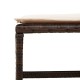 4 db barna polyrattan kerti szék párnával 41 x 41 x 36 cm
