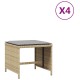 4 db vegyes bézs polyrattan kerti szék párnával 41 x 41 x 36 cm 4 db vegyes bézs polyrattan kerti szék párnával 41 x 41 x 36 cm