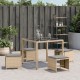 4 db vegyes bézs polyrattan kerti szék párnával 41 x 41 x 36 cm 4 db vegyes bézs polyrattan kerti szék párnával 41 x 41 x 36 cm