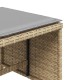 4 db vegyes bézs polyrattan kerti szék párnával 41 x 41 x 36 cm 4 db vegyes bézs polyrattan kerti szék párnával 41 x 41 x 36 cm