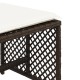 4 db barna polyrattan kerti szék párnával 41 x 41 x 36 cm