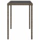 Szürke polyrattan üveglapos kerti asztal 115x54x74 cm