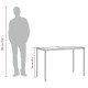 Szürke polyrattan üveglapos kerti asztal 115x54x74 cm