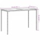 Szürke polyrattan üveglapos kerti asztal 115x54x74 cm