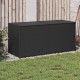 Fekete polyrattan kerti tárolóláda 283 l