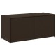 Barna polyrattan kerti tárolóláda 283 l