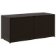 Barna polyrattan kerti tárolóláda 283 l