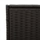 Fekete polyrattan kerti tárolóláda kerekekkel 283 l
