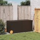 Barna polyrattan kerti tárolóláda kerekekkel 283 l