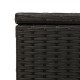 Fekete polyrattan kerti tárolóláda kerekekkel 190 l
