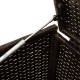 Barna polyrattan kerti tárolóláda kerekekkel 190 l