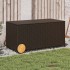 Barna polyrattan kerti tárolóláda kerekekkel 190 l