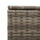 Szürke polyrattan kerti tárolóláda kerekekkel 190 l