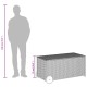 Szürke polyrattan kerti tárolóláda kerekekkel 190 l