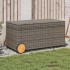 Szürke polyrattan kerti tárolóláda kerekekkel 190 l