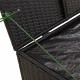 Fekete polyrattan kerti tárolóláda 291 l